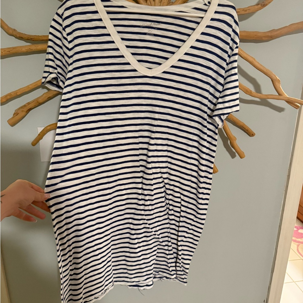 Universal Thread Navy and White Striped Tshirt Dress